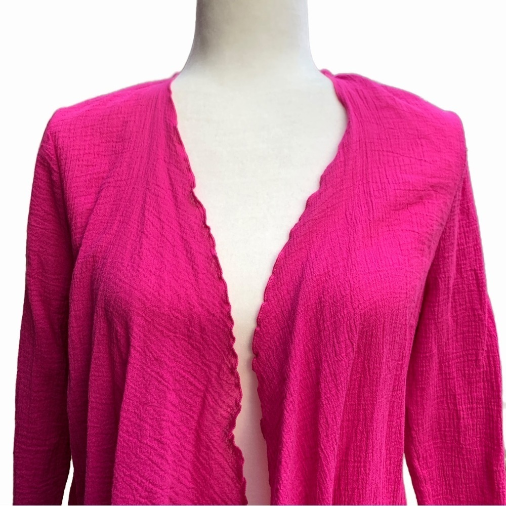 Soft Surroundings Gauze Topper XS Petite Natural Philosophy Fuchsia - Picture 5 of 8